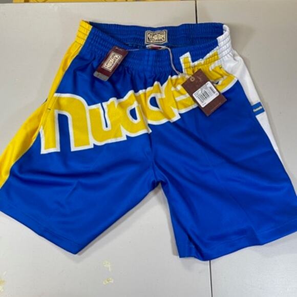 Denver Nuggets Mitchell & Ness Blown Out Logo Shorts - Picture 1 of 2